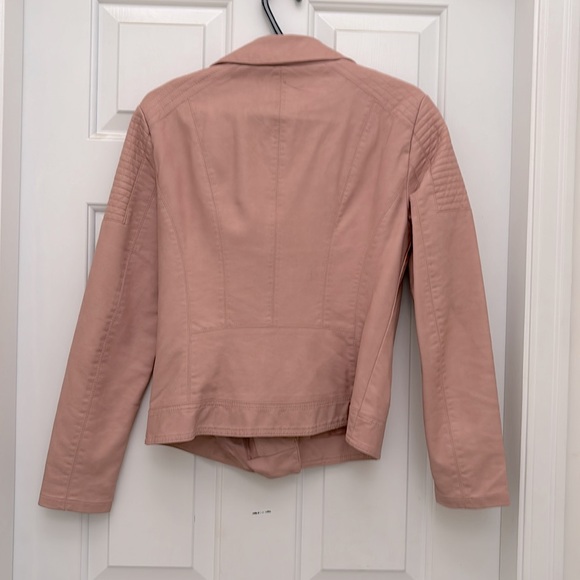ONLY brand pink faux leather jacket size 38 - Picture 2 of 3